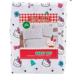Hello Kitty and Friends Christmas Sheet Set, Queen, NWT
